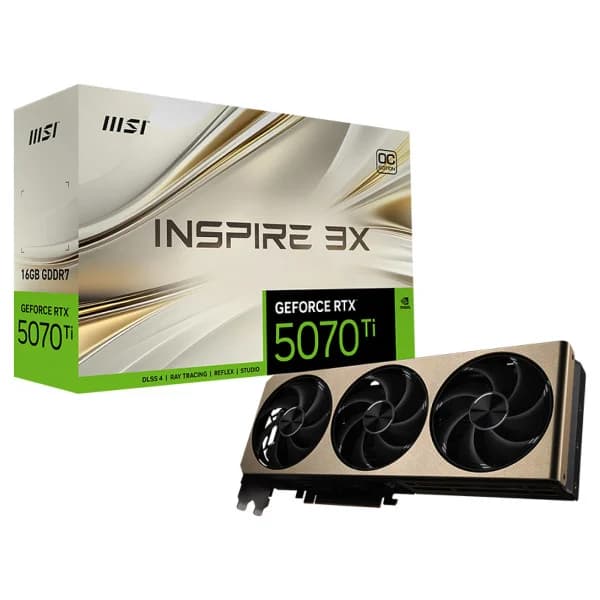 MSI GeForce RTX 5070 Ti 16G INSPIRE 3X OC | 16GB GDDR7 | PCIe 5.0 - MSI Components