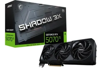 MSI GeForce RTX 5070 Ti 16G SHADOW 3X OC | 16GB GDDR7 | PCIe 5.0 - MSI Components