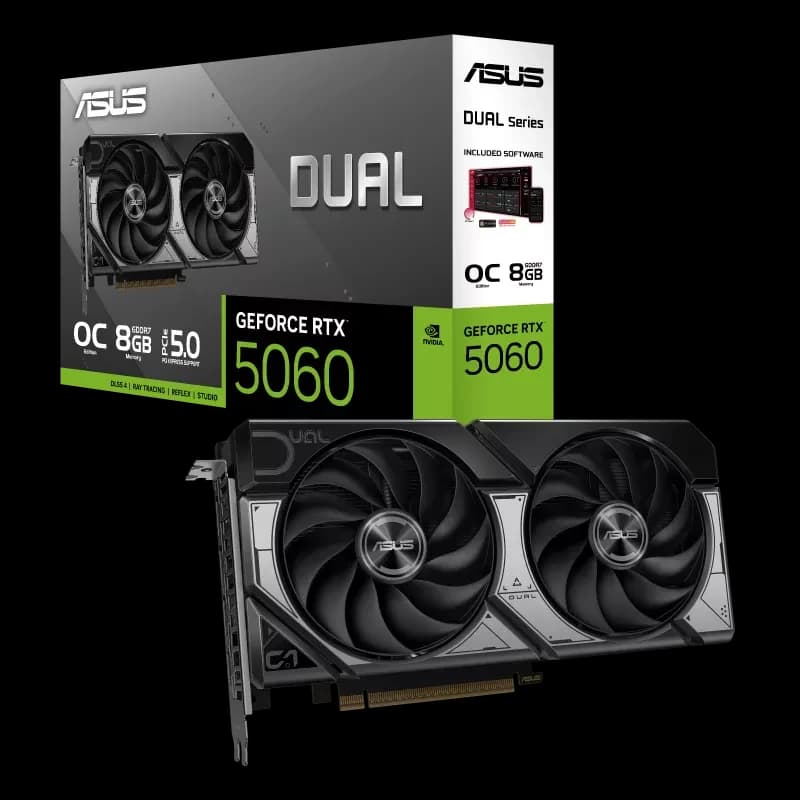 ASUS Dual GeForce RTX 5060 8GB GDDR7 OC | PCIe 5.0 | BOX - ASUS Components