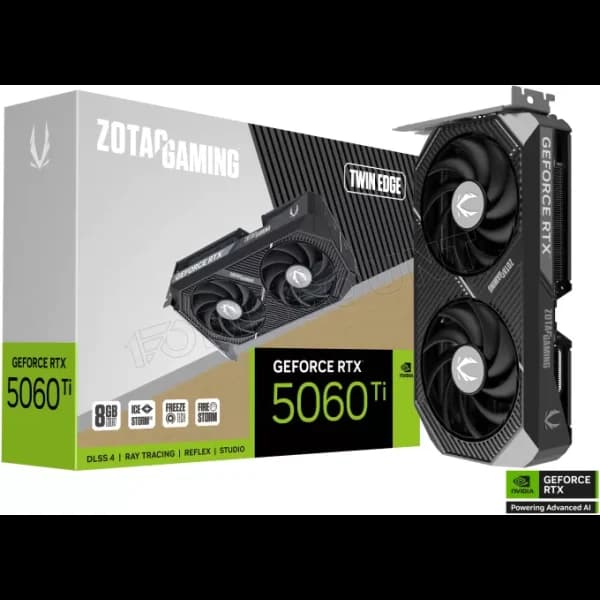 ZOTAC GAMING GeForce RTX 5060 Ti Twin Edge | 8GB GDDR7 | 128-bit | 2572MHz | PCIe 5.0