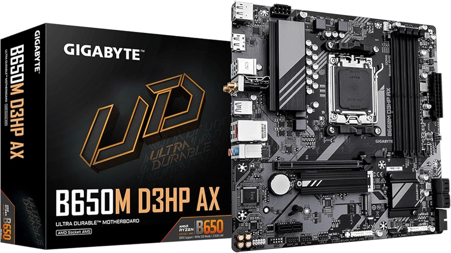 Gigabyte B650M D3HP – AM5, mATX, DDR5