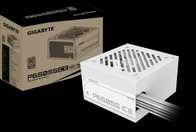Gigabyte P650SS ICE | 650W | 80 PLUS Silver | ATX 3.0 | White - Gigabyte Components