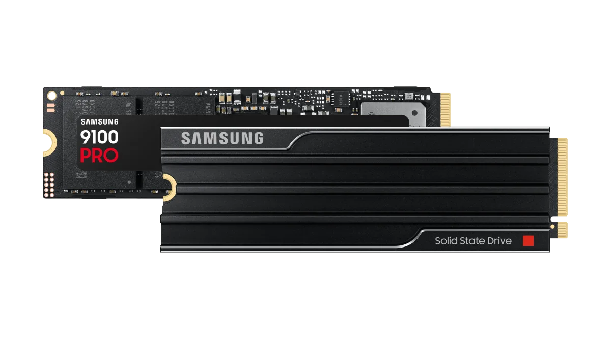 Samsung 9100 PRO 4TB PCIe Gen5 NVMe M.2 avec Heatsink (Tray) - Samsung SSD Drives (M.2 & SATA)