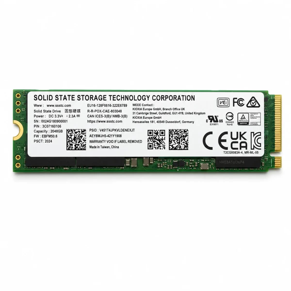 KIOXIA 2TB NVMe PCIe M.2 2280 SSD (TRAY) - KIOXIA SSD Drives (M.2 & SATA)