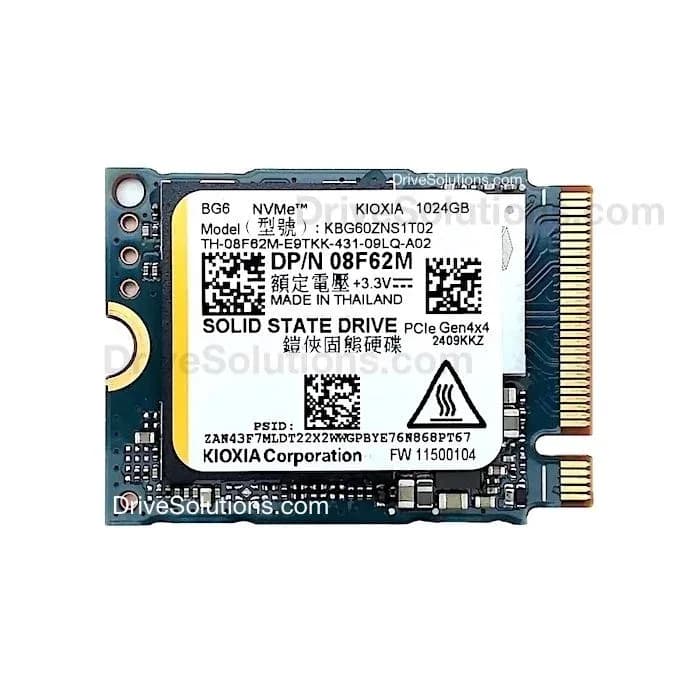 Toshiba KIOXIA BG6 KBG60ZNS1T02 1TB PCIe Gen4 x4 NVMe 1.4 M.2 2230 SSD (TRAY) - KIOXIA SSD Drives (M.2 & SATA)