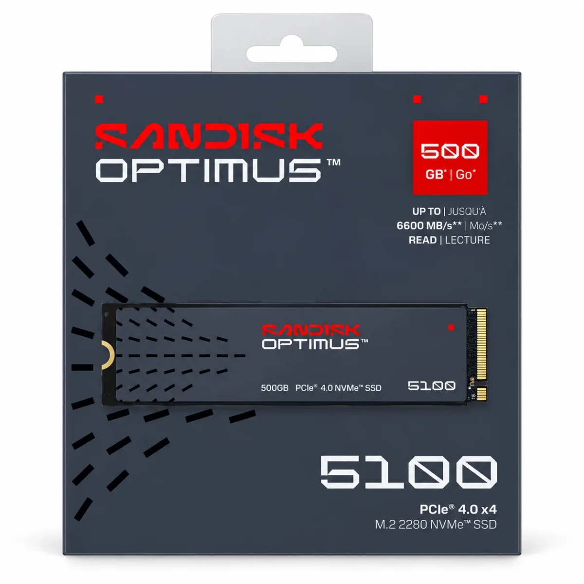 SanDisk Optimus 5100 500GB PCIe 4.0 x4 NVMe M.2 2280 SSD - SanDisk SSD Drives (M.2 & SATA)