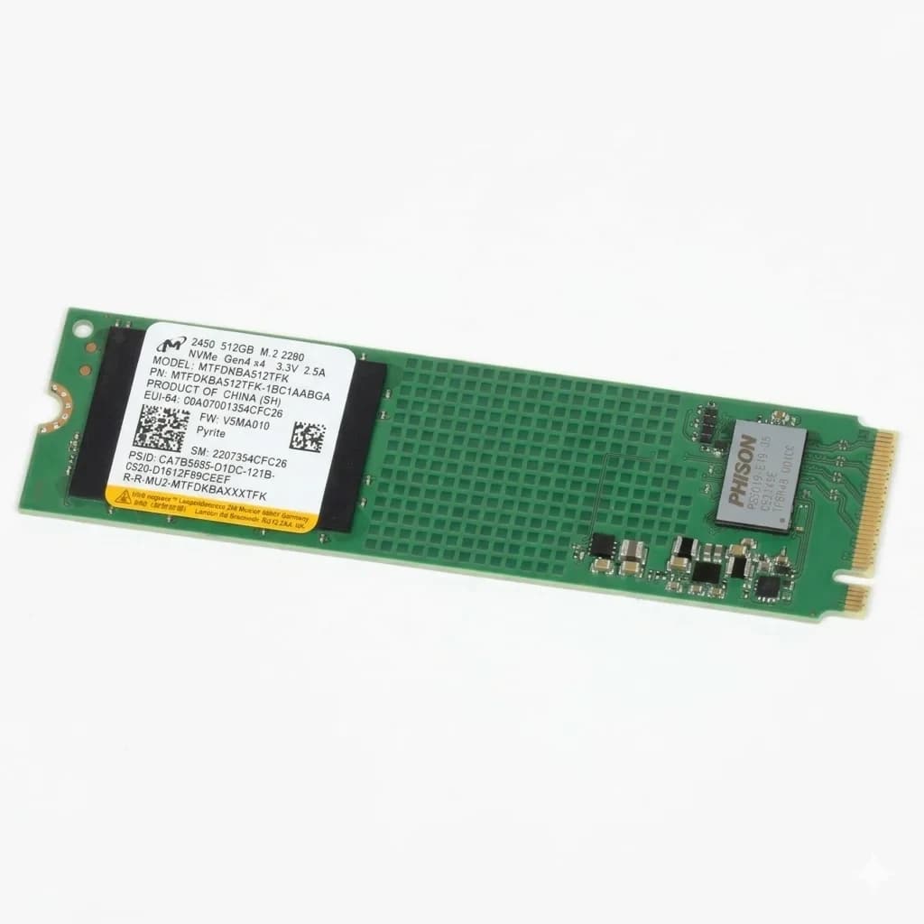 Micron 2450 512GB PCIe NVMe M.2 SSD (TRAY) - Micron SSD Drives (M.2 & SATA)