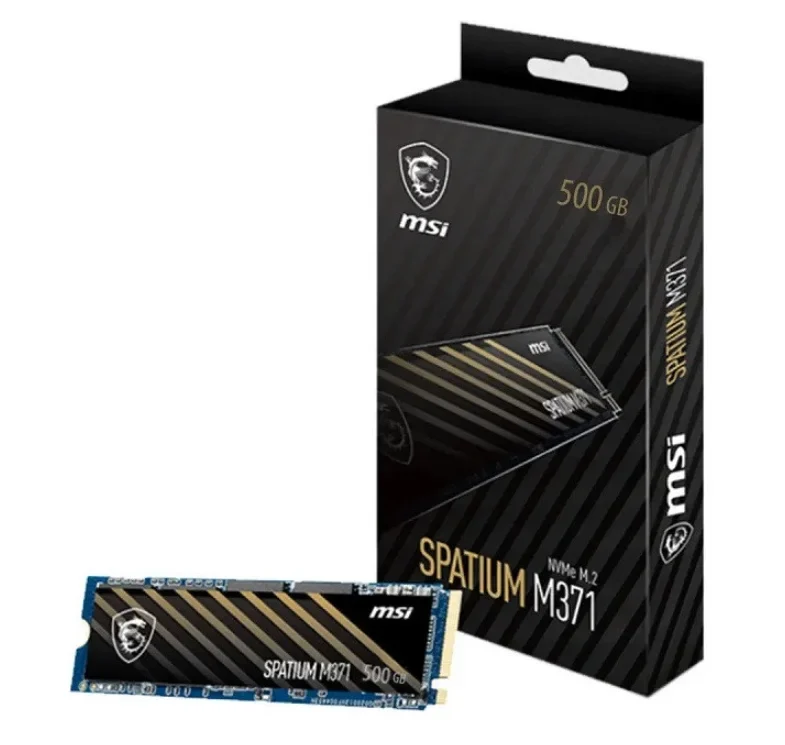 MSI SPATIUM M371 500GB PCIe Gen3 x4 NVMe 1.3 M.2 2280 SSD - MSI SSD Drives (M.2 & SATA)