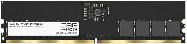 CBR 8GB (1x8GB) DDR5 5200MHz CL42 UDIMM Desktop - CBR DDR5 RAM