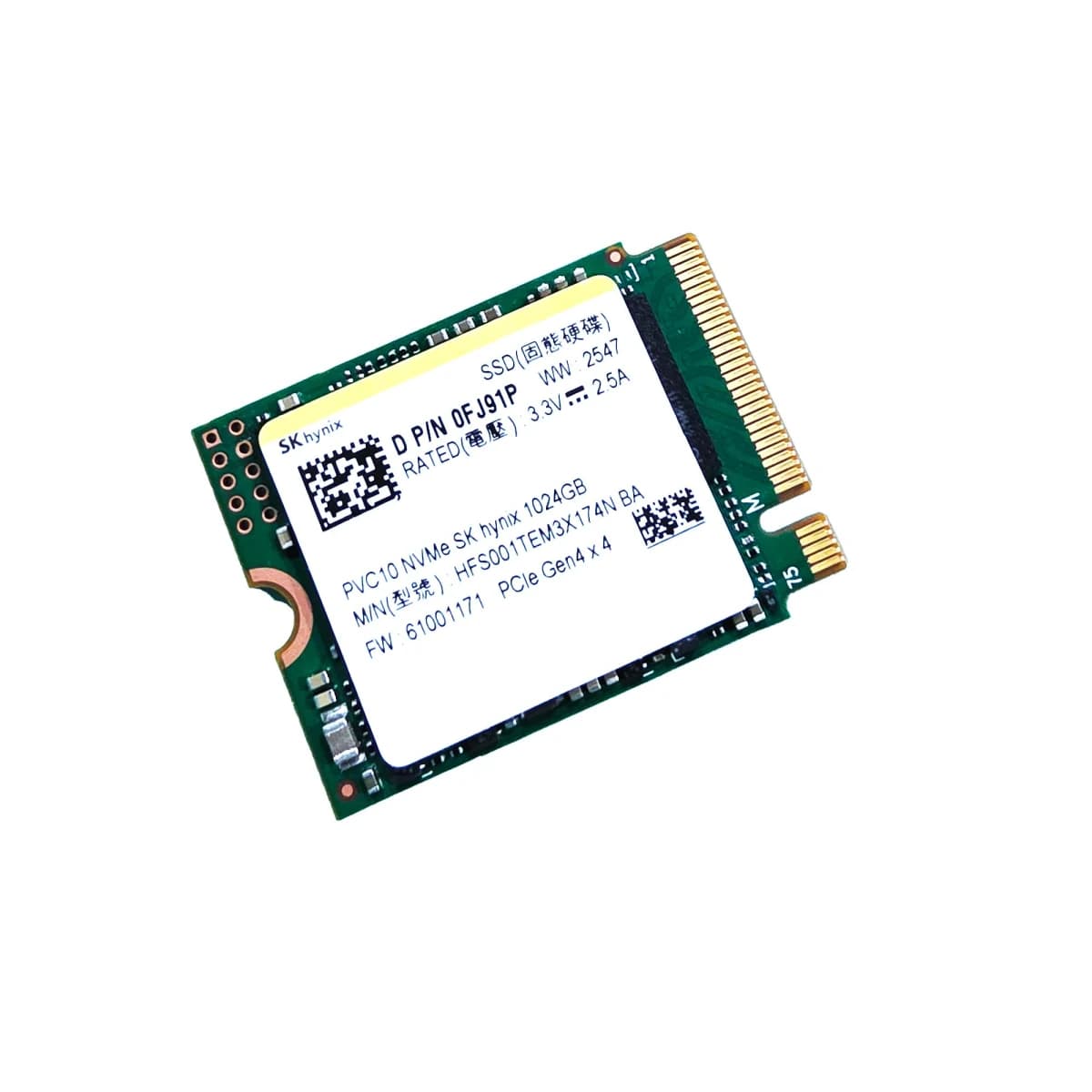 SK hynix PVC10 1TB PCIe Gen4 x4 NVMe M.2 2230 SSD (TRAY) - SK hynix SSD Drives (M.2 & SATA)