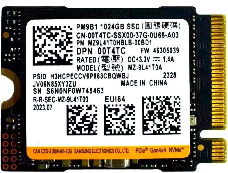 Samsung PM9B1 1TB NVMe PCIe 4.0 x4 M.2 2280 SSD (OEM) - Samsung SSD Drives (M.2 & SATA)
