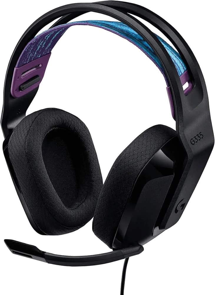 Logitech G335 Wired Gaming Headset – Léger 240g – Memory Foam – Flip-to-Mute – 3.5mm – Discord Certified – NEUF