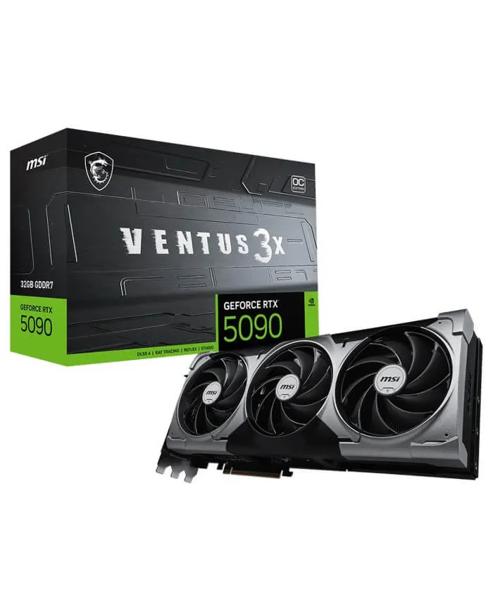 MSI GeForce RTX 5090 32G Ventus 3X OC | 32GB GDDR7 | PCIe 5.0 | Triple Fan | NEUF - MSI Components